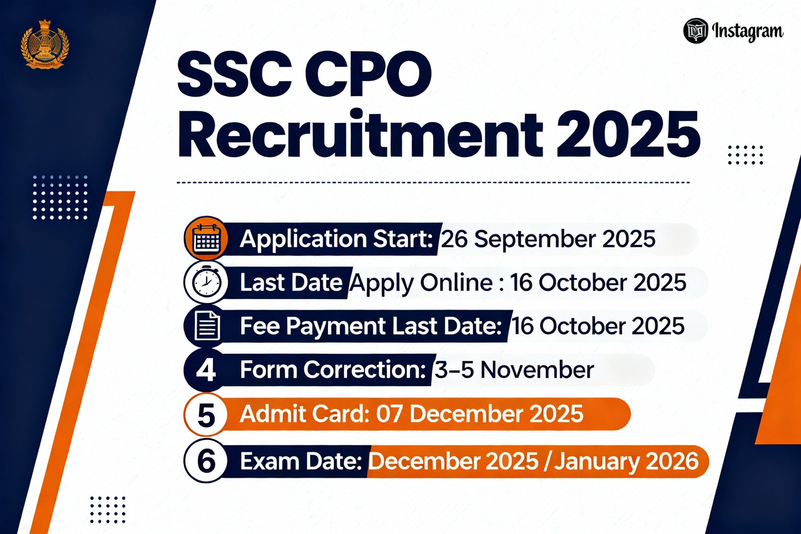 SSC CPO Recruitment 2025