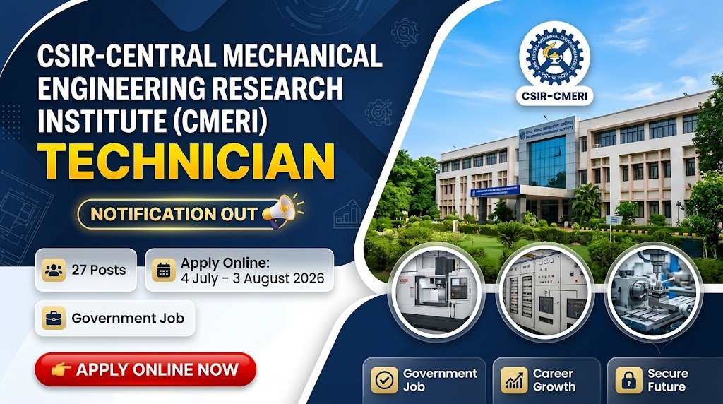 CSIR-CMERI Recruitment 2026 Notification Out