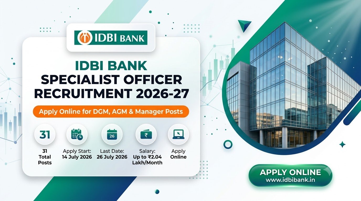 IDBI SO Recruitment 2026
