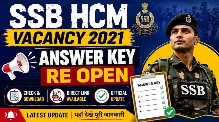 SSB HC Ministerial Answer Key 2026