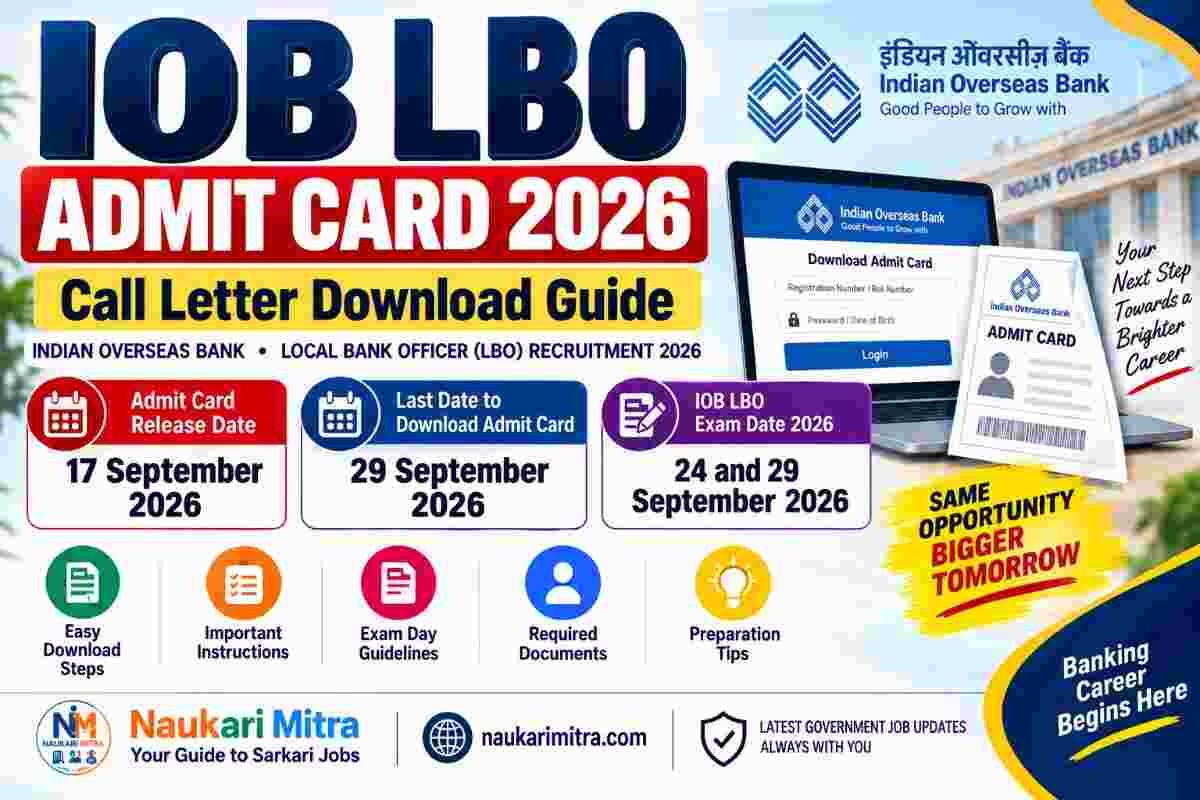 IOB LBO Admit Card 2026